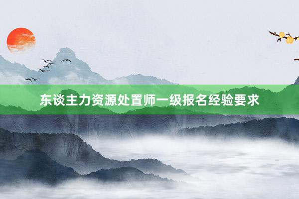 东谈主力资源处置师一级报名经验要求